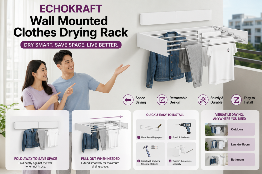 wall mounted drying rack